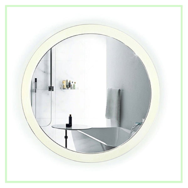 LED 22" Round Bathroom Mirror Lighted With Dimmer & Defogger