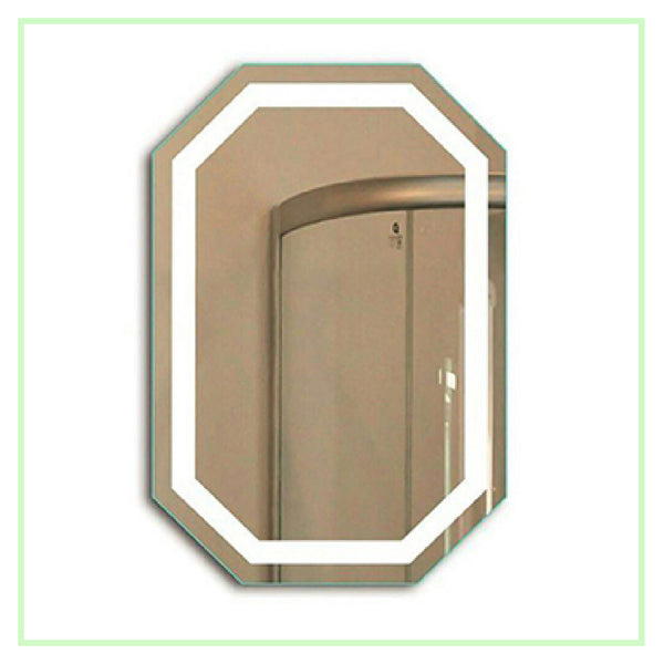 LED Octagon 20"X30" Bathroom Mirror  Lighted Mirror + Defogger & Dimmer