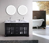 LED 22" Round Bathroom Mirror Lighted With Dimmer & Defogger