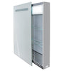 LED 18"X30" Medicine Cabinet Lighted Sliding Mirror + Electrical Outlet + 2 Glass Shelves